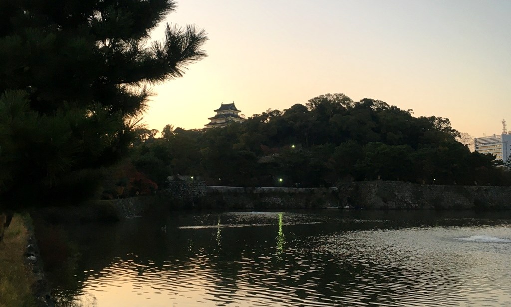 夕暮れの和歌山城