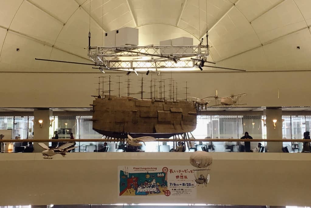 福岡市博物館ロビーに展示された「ゴリアテ」の模型