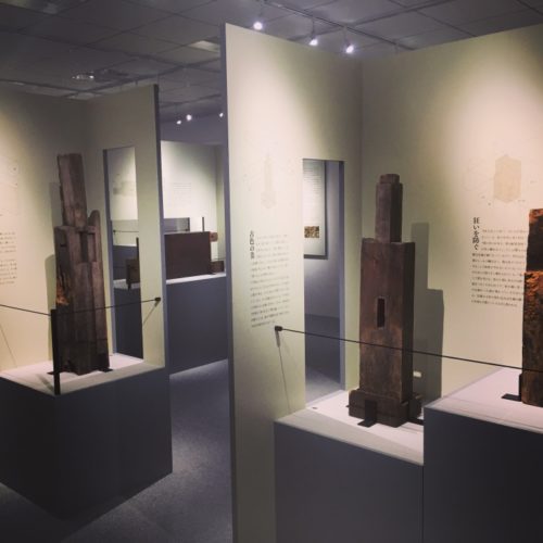 木材の展示風景