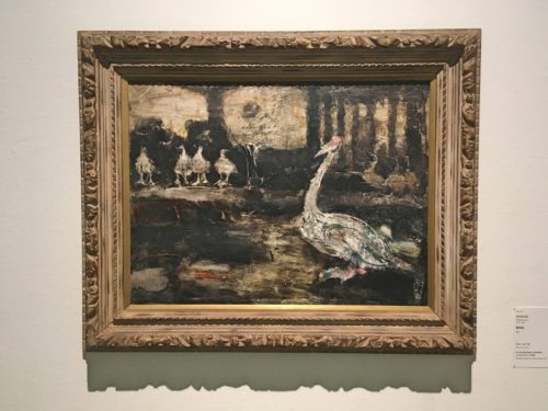 須田国太郎の5羽の白鳥の絵