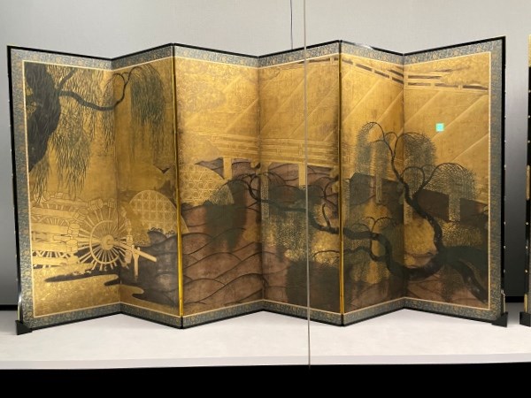 長谷川等伯柳橋水車図(左)