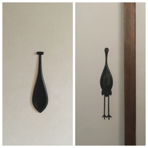 望景亭のふすまの形が違う引手