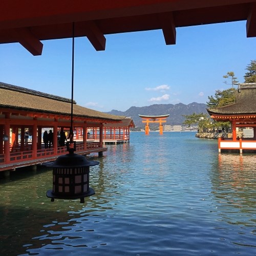 厳島神社の社殿と鳥居