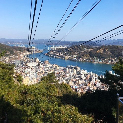 尾道のロープウェイからの眺め